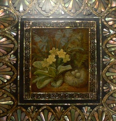Fabulous Antique English Mother of Pearl Inlaid Papier Mâché Writing Box