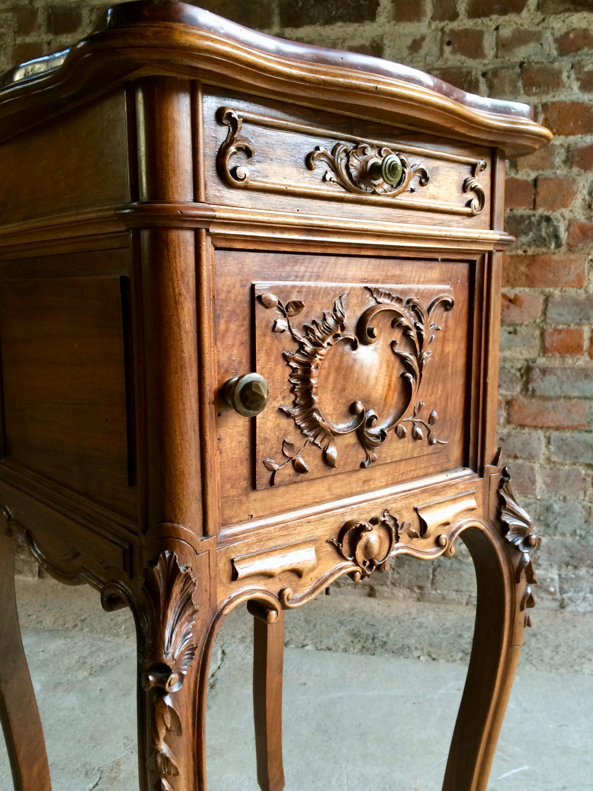 Fabulous Antique French Bedside Table Nightstand Marble Victorian, 1875 In Good Condition In Longdon, Tewkesbury