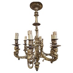 19th Century Antique French Bronze Chandelier