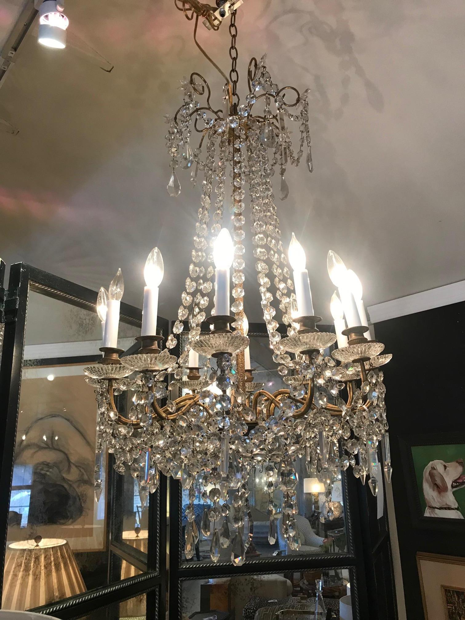 Fabuleux lustre Empire français ancien à douze bras en vente 4