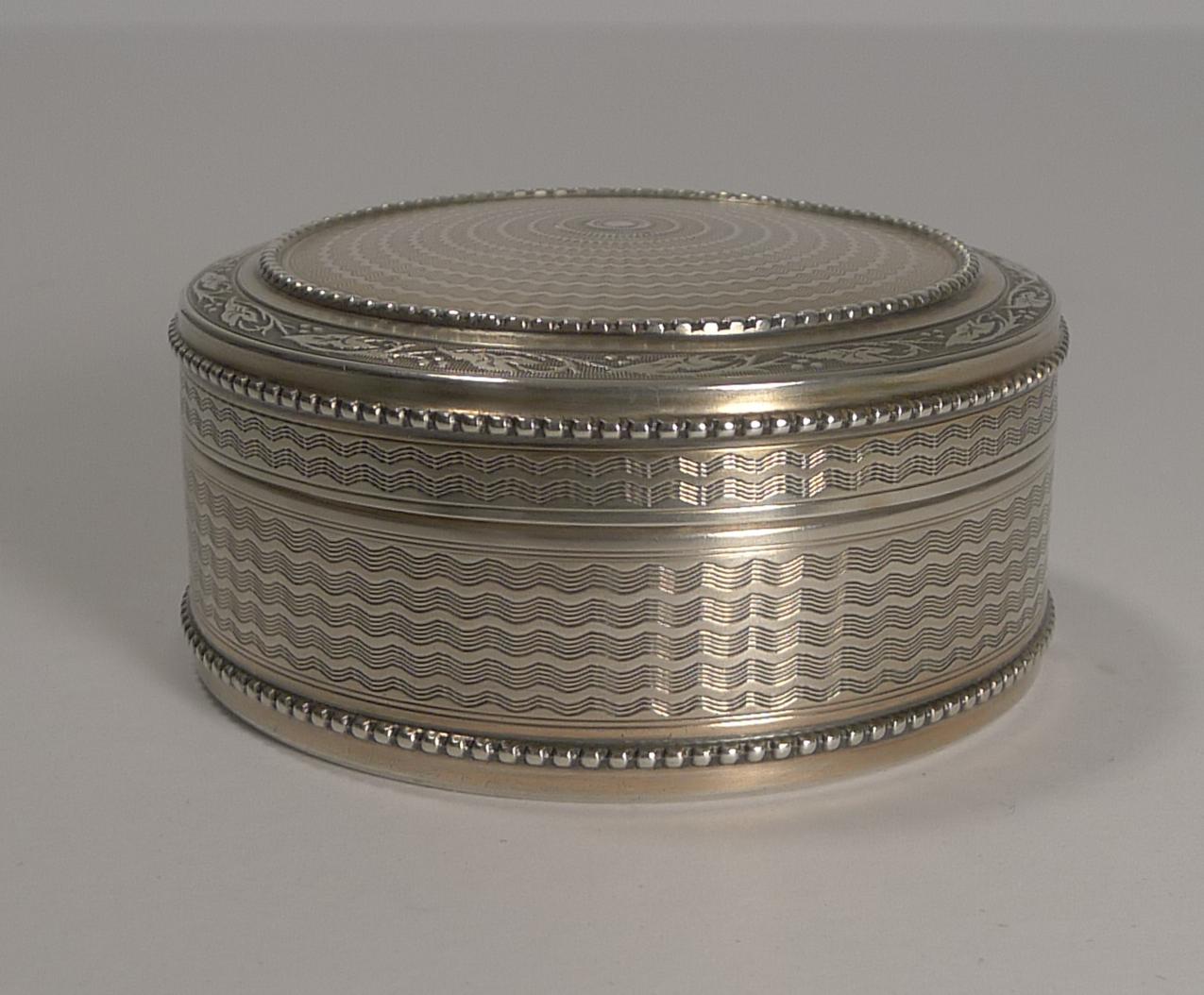 Art Deco Fabulous Antique French Sterling Silver Table Box, circa 1910-1920