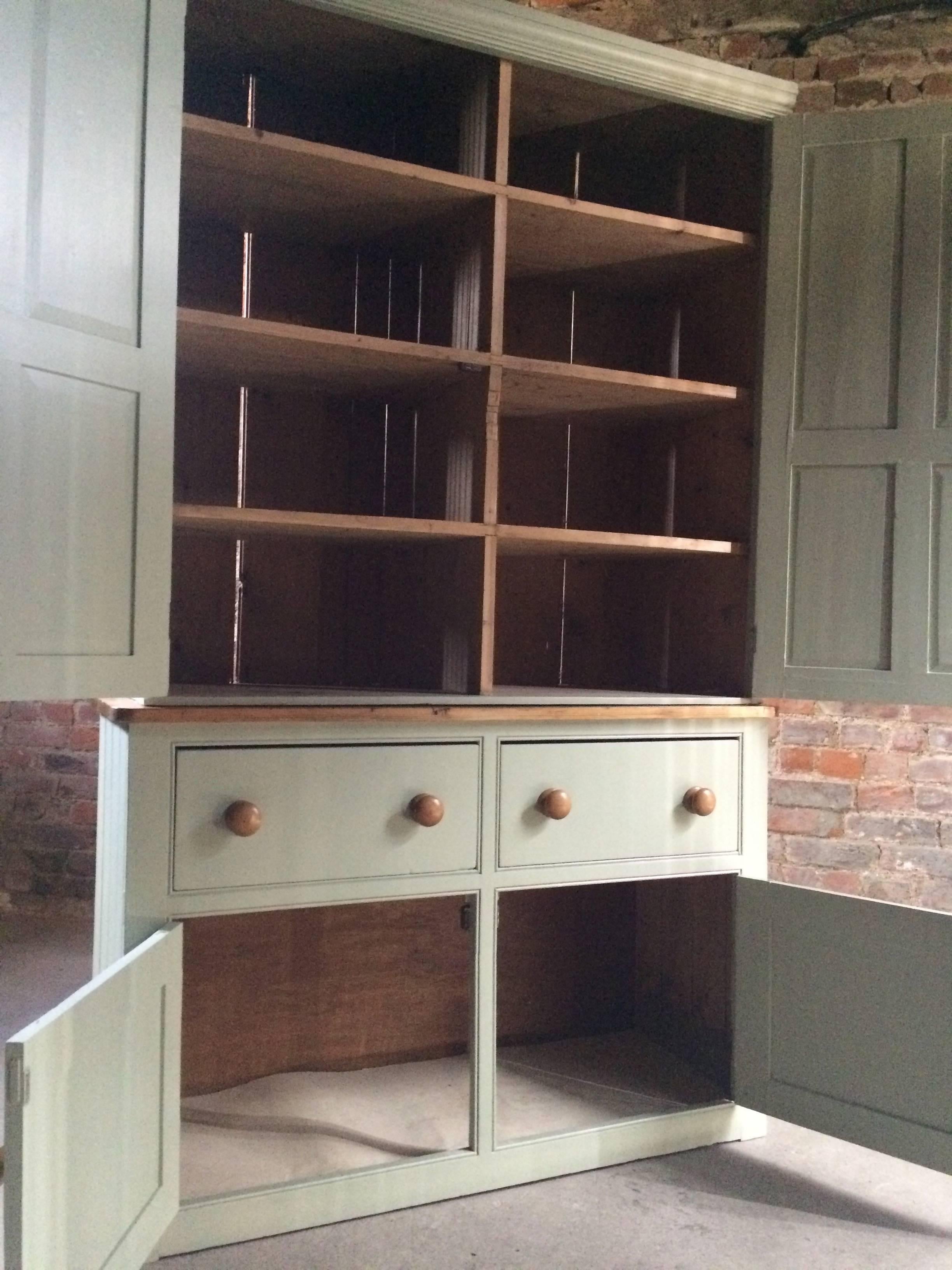 Late 19th Century Fabulous Antique Housekeepers Cupboard Pine Victorian, 19th Century