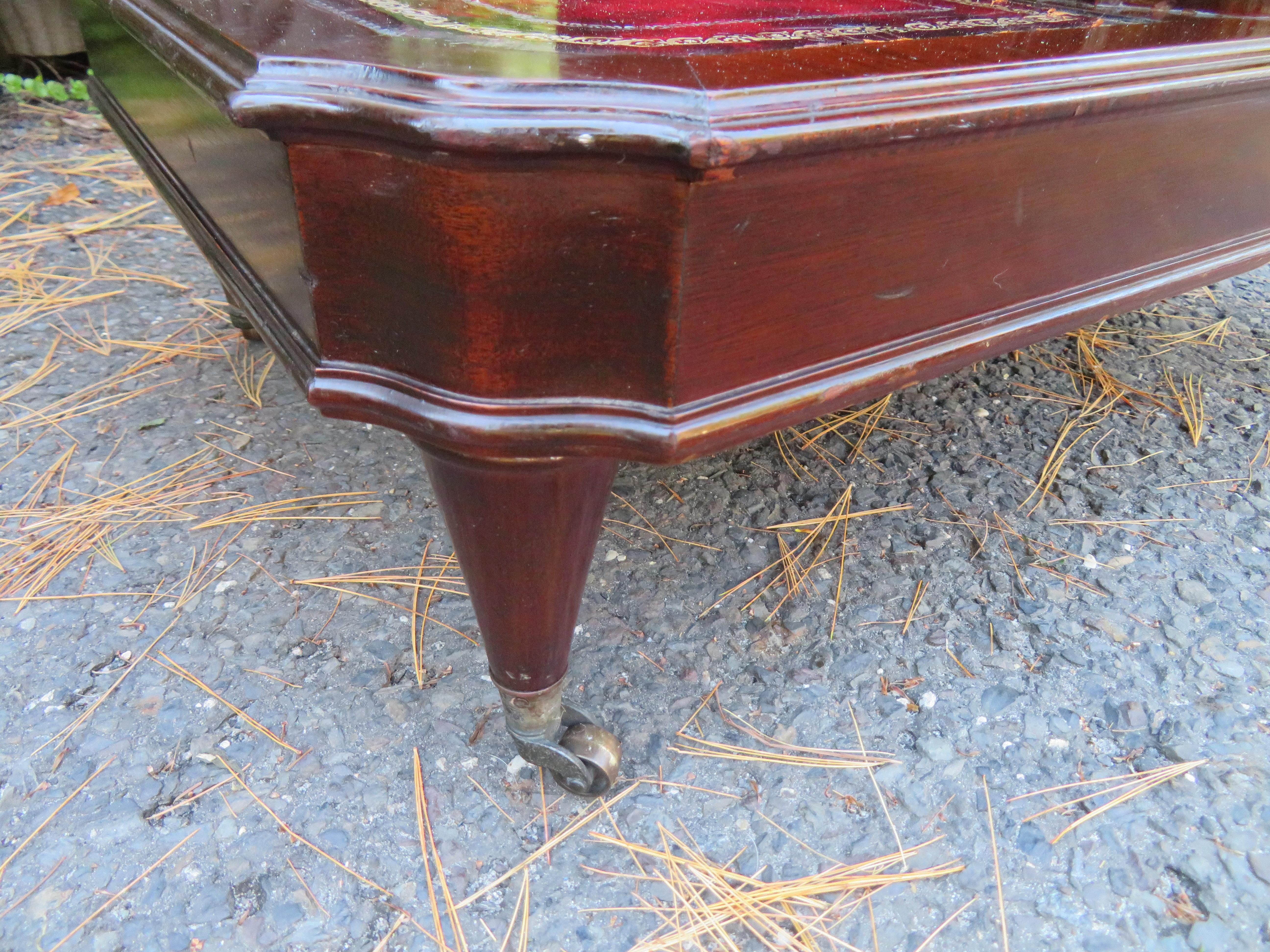 Fabulous Antique Mahogany Library Steps / Side Table For Sale 3
