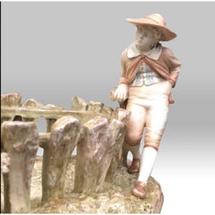 Fabuloso Centro de Mesa Antiguo Royal Worcester Blush Ivory Hadley