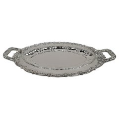 Fabulous Antique Tiffany Chrysanthemum Sterling Silver Serving Dish