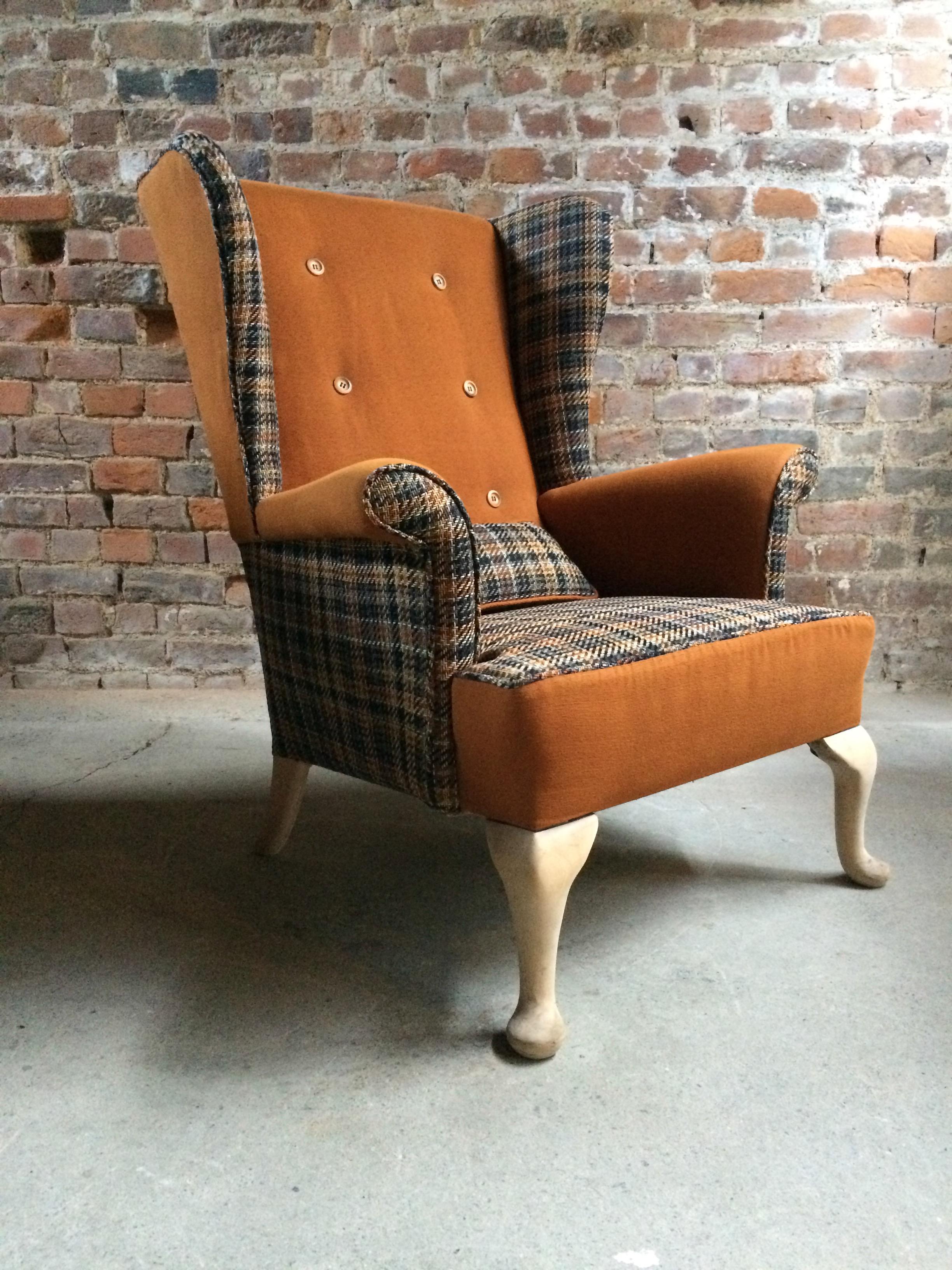 Mahogany Fabulous Armchairs Pair the Thunderbird Parker Knoll Fireside Wing Chair Bespoke