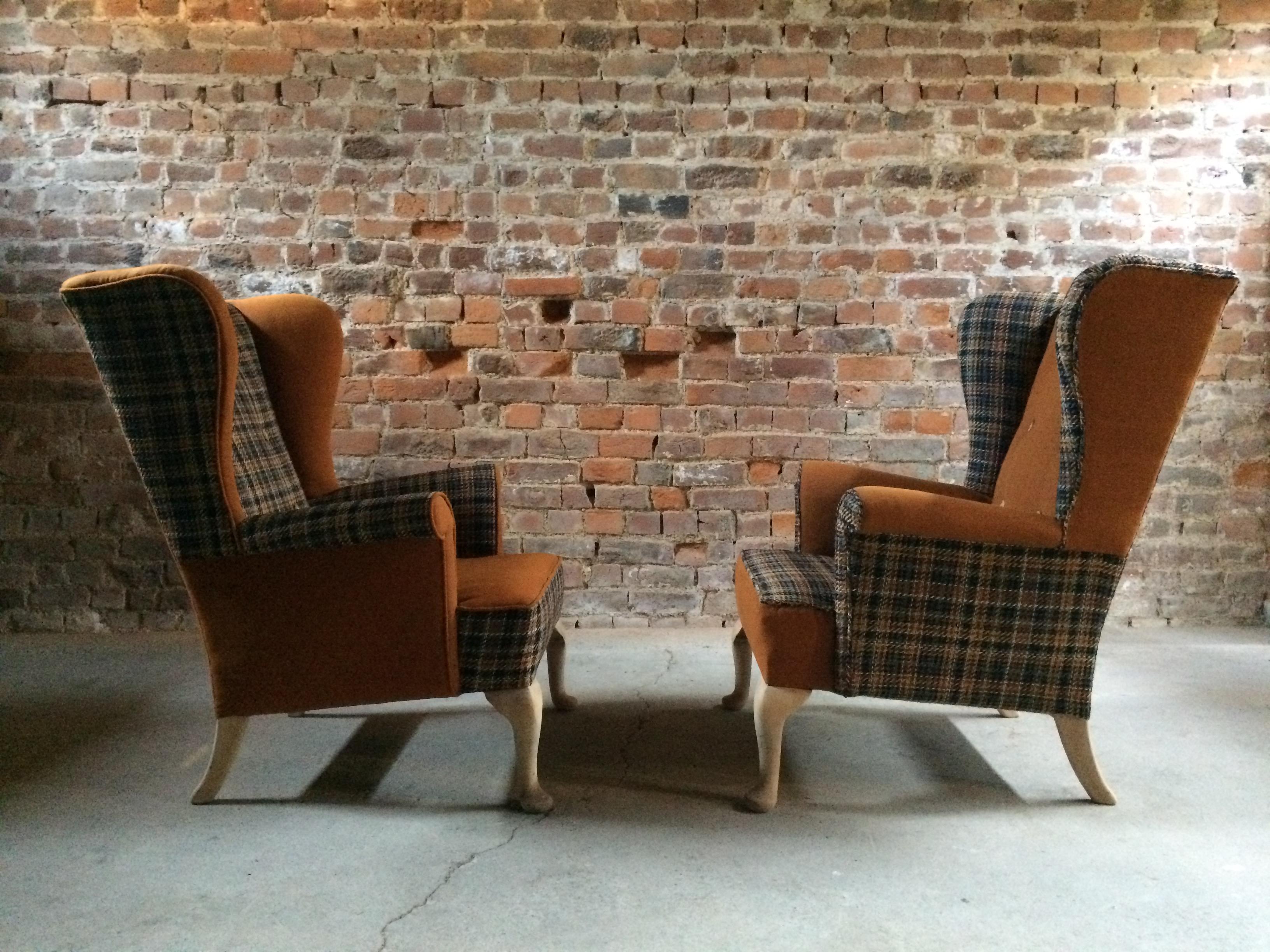 Fabulous Armchairs Pair the Thunderbird Parker Knoll Fireside Wing Chair Bespoke In Excellent Condition In Longdon, Tewkesbury
