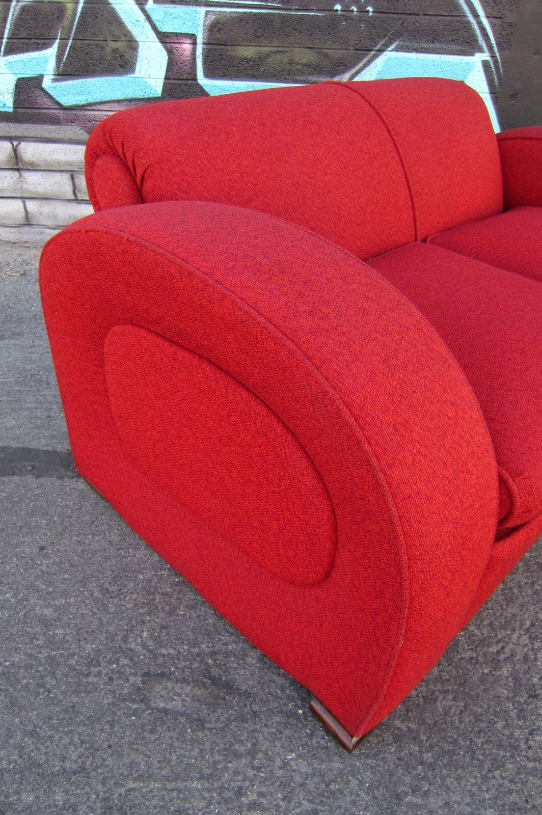 Art Déco Divano Club Settee Streamline Art Deco in vendita