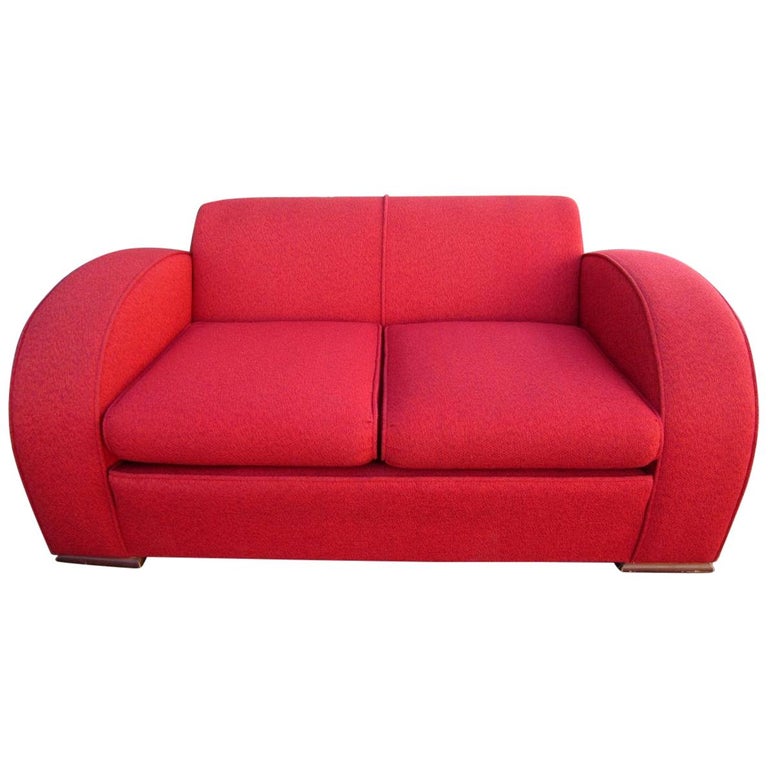 Fabulous Art Deco Club Settee Sofa For Sale at 1stDibs