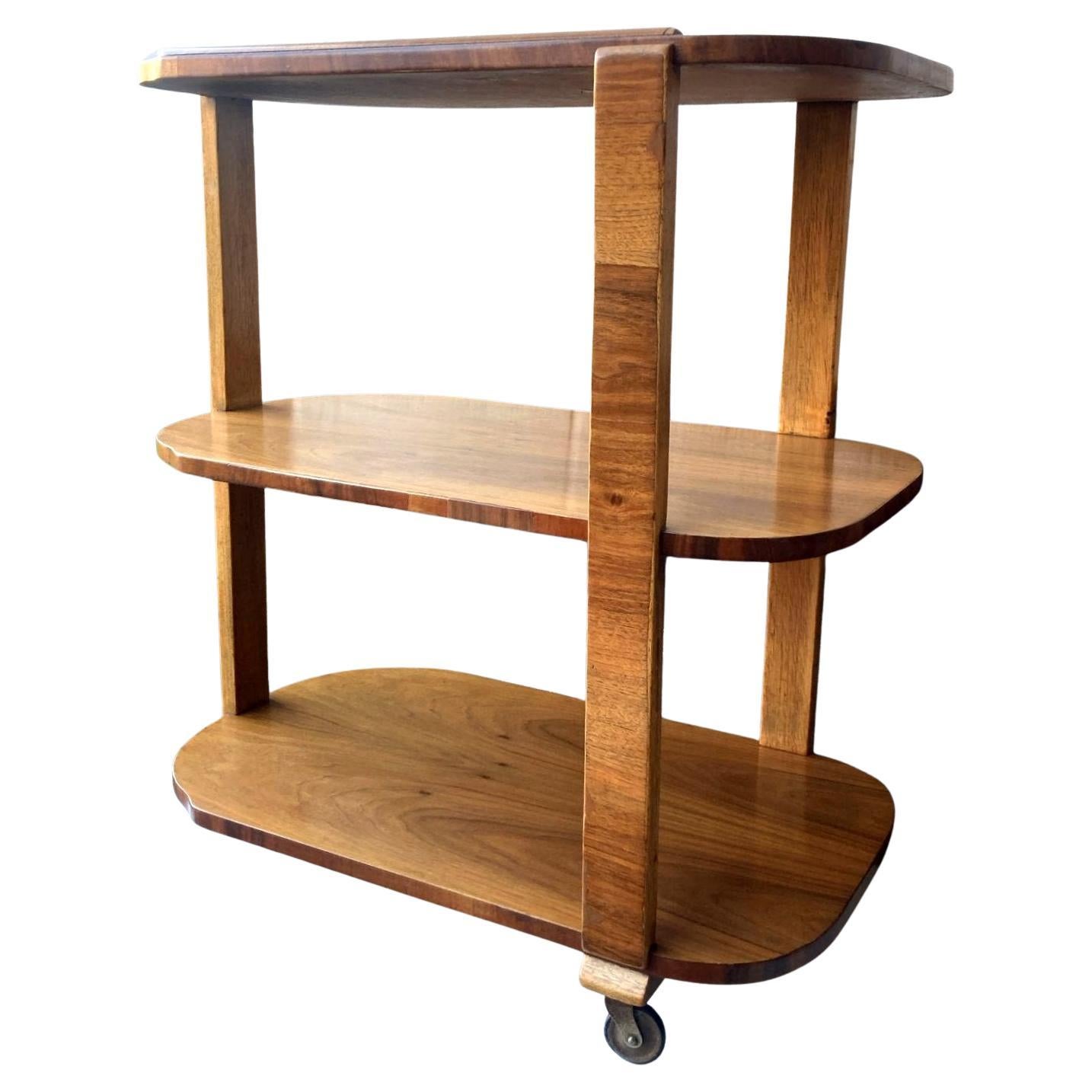 Fabuleux chariot de bar à hôtesses Art déco Streamline, anglais, c1930 Bon état - En vente à Devon, England