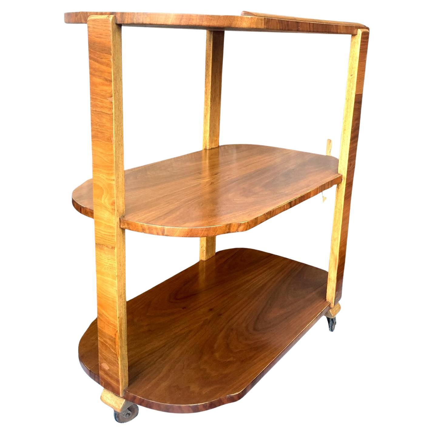 Métal Fabuleux chariot de bar à hôtesses Art déco Streamline, anglais, c1930 en vente