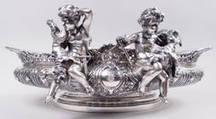 Fabulous Austrian Rococo Classical Hunting & Fishing Centerpiece Jardiniere