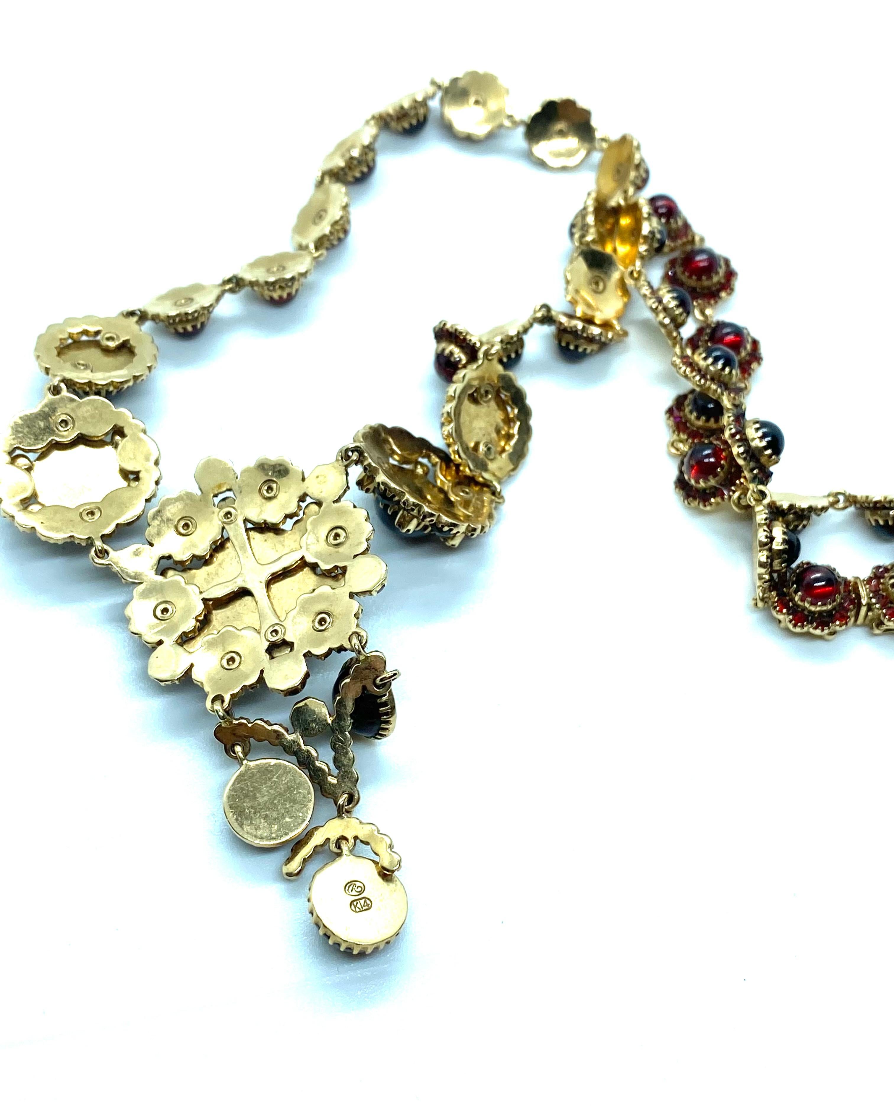 Women's Fabulous Bohemian Garnet Necklace