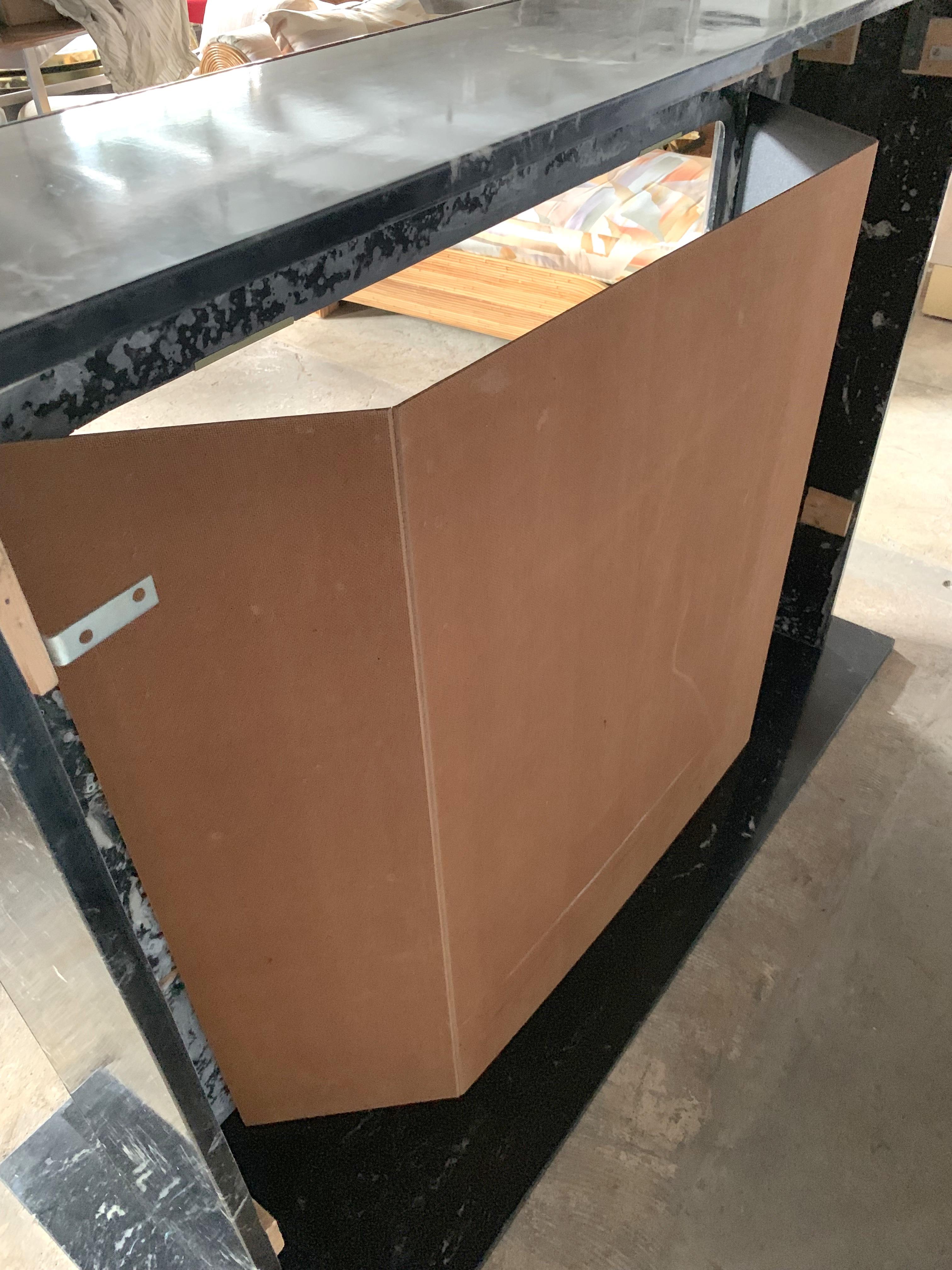 Fabulous Brass Marble and Composite Fireplace Surround 5