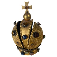 Favolosa corona italiana in bronzo Dore con Jewell