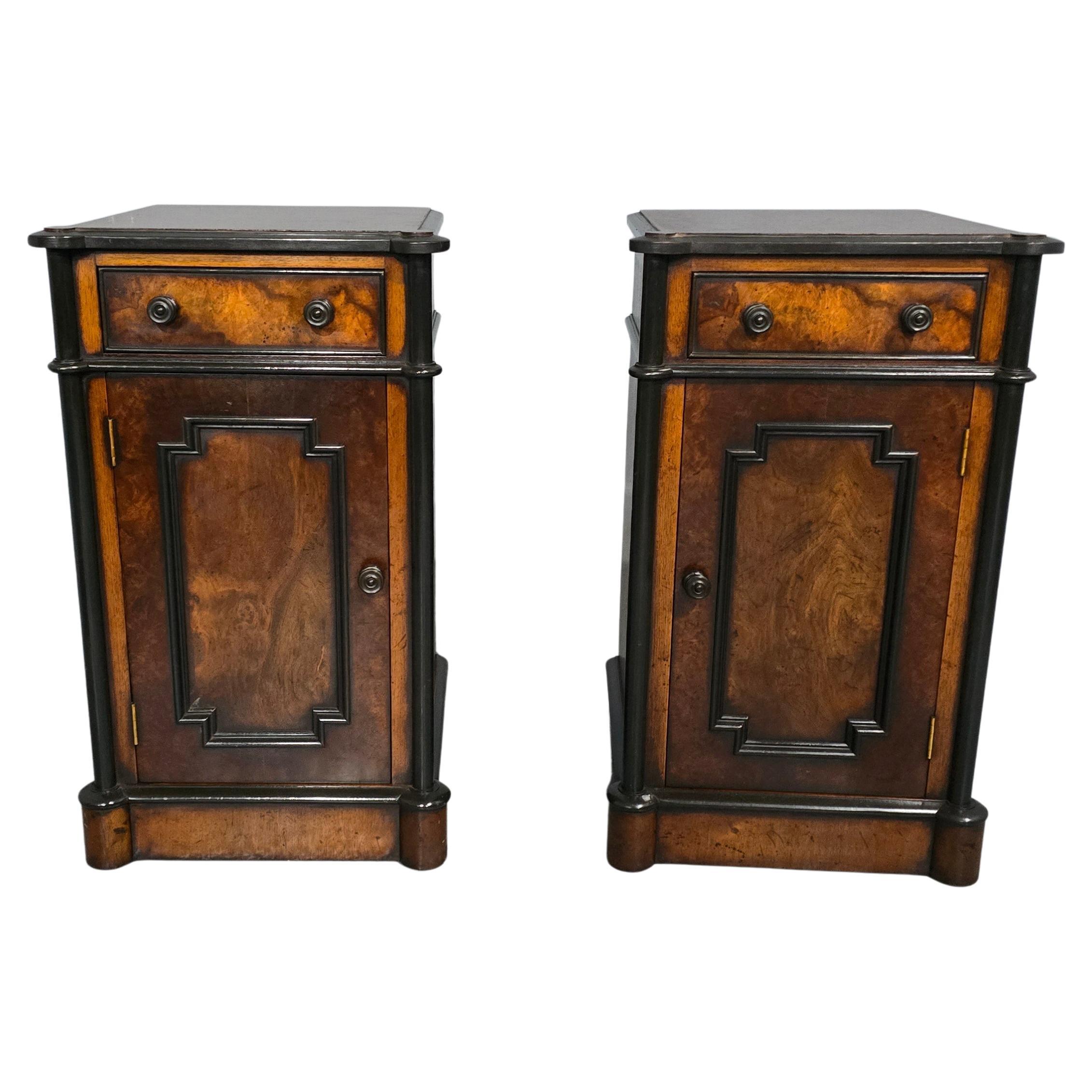 Fabulous Burr Walnut Bedside Cabinets