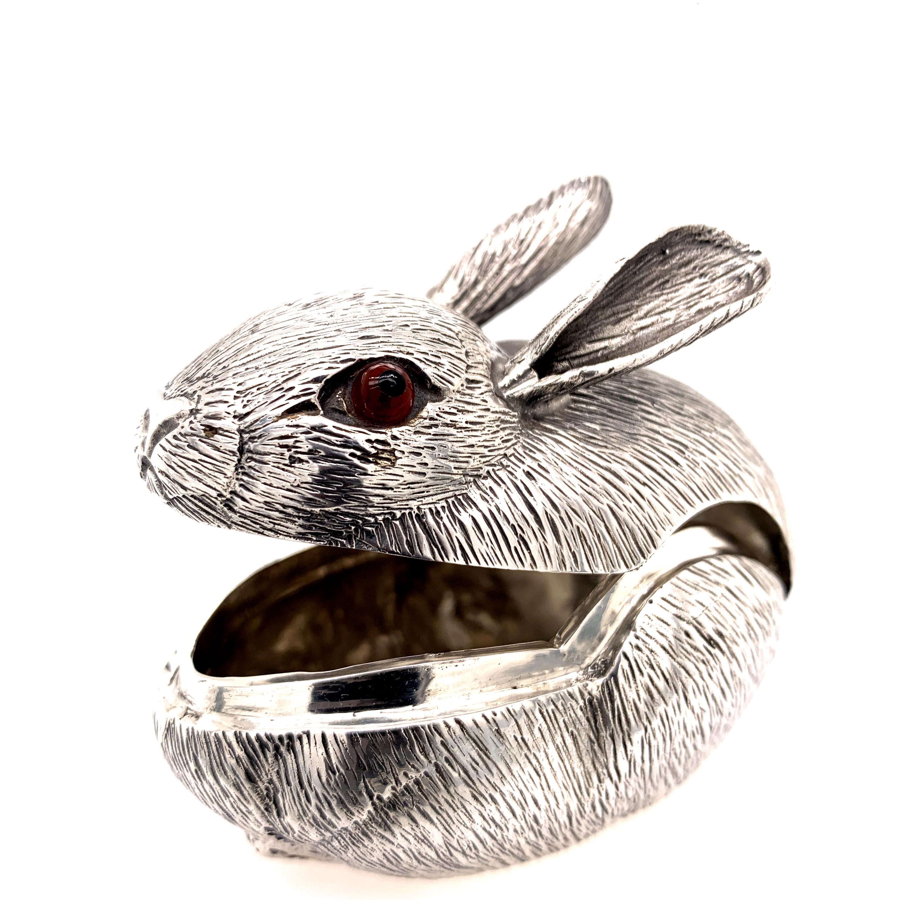Fabulous Cartier Sterling Bunny Box In Excellent Condition In New York, NY