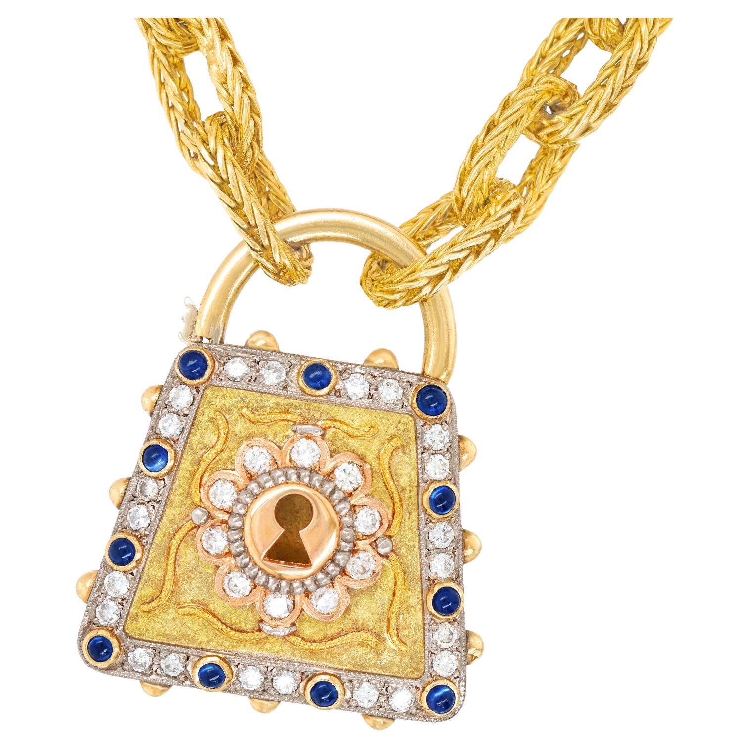 Fabulous Cazzaniga Lock Necklace