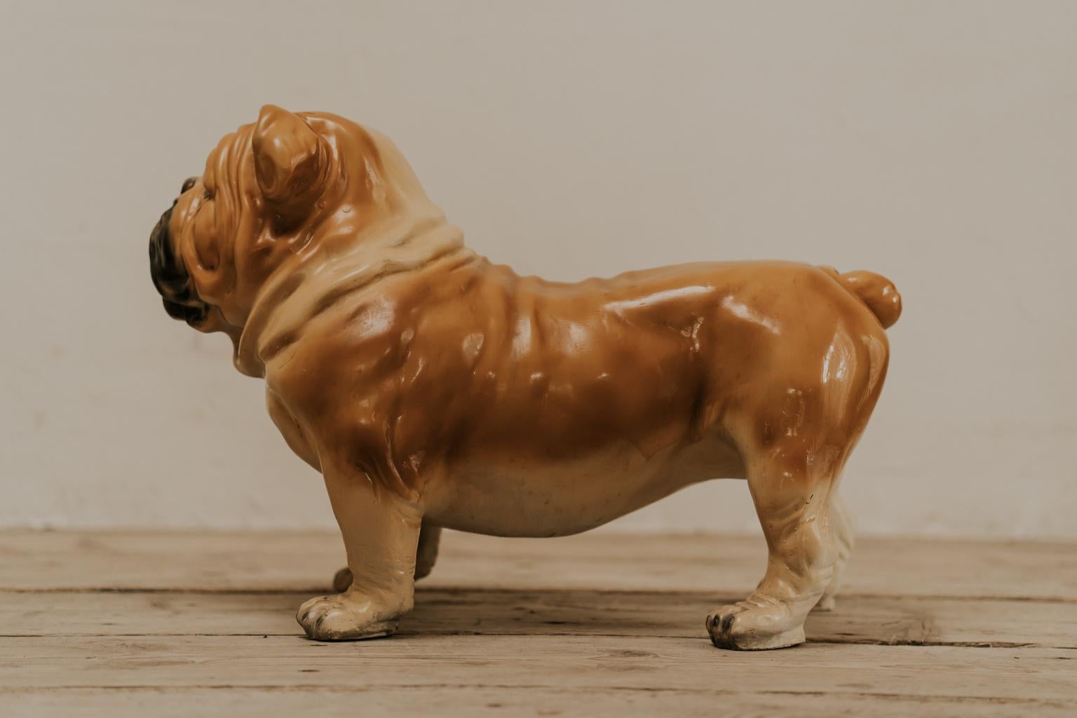 ceramic bulldog statue