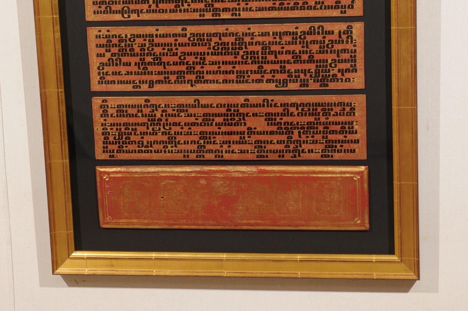 Fabulous Collection of 19th Century Framed Buddhist Manuscripts 2