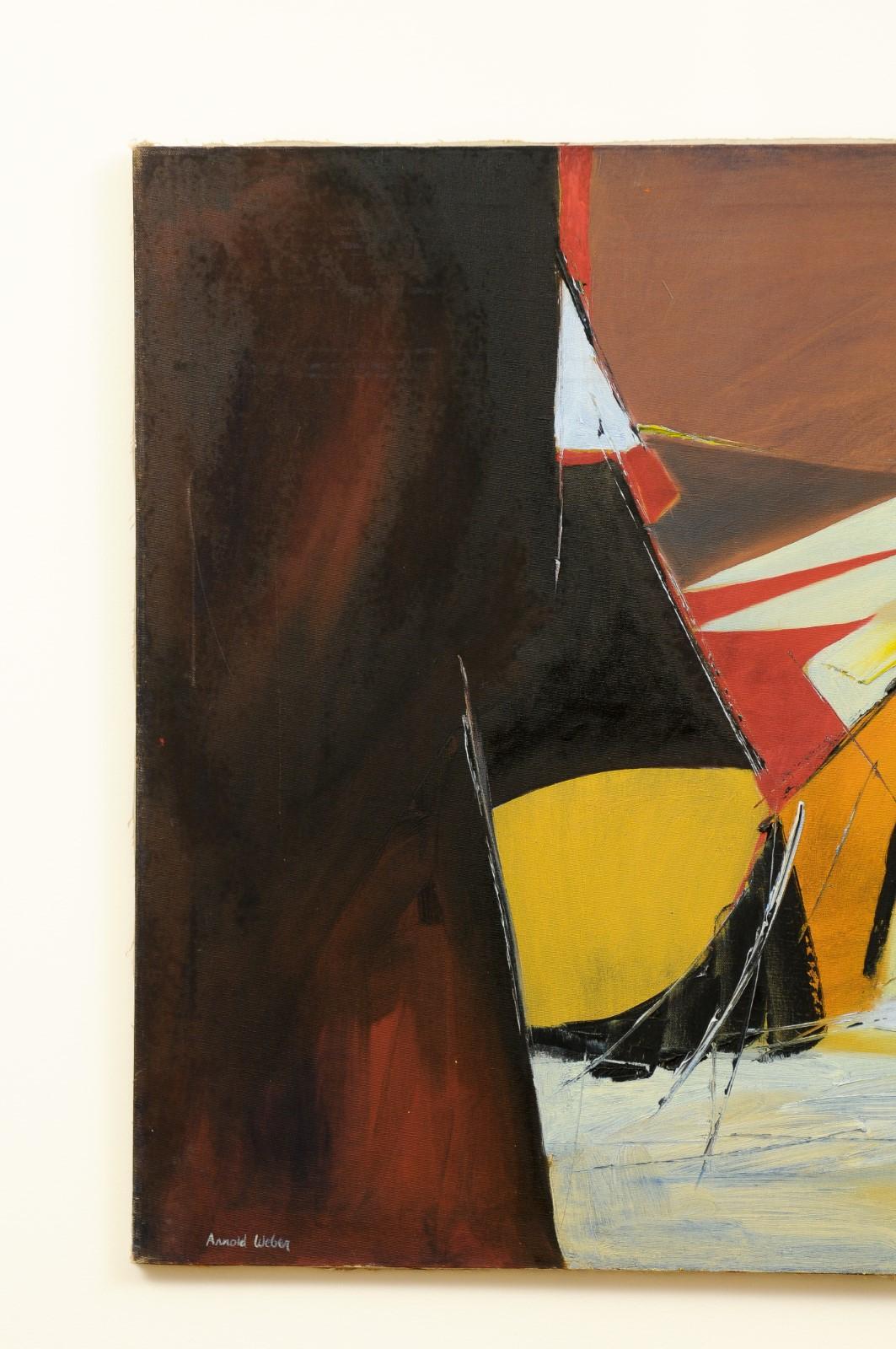 Favoloso dipinto contemporaneo di Arnold Weber, circa 1970 in vendita 6