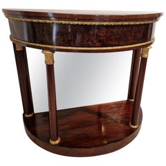 Favolosa console Demi-Lune, jardiniere, specchio disponibile, 1810, Impero, Austria