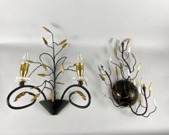 Fabulous Designer Pair of Art Wall Sconces Rare Vintage Sconces, Italy