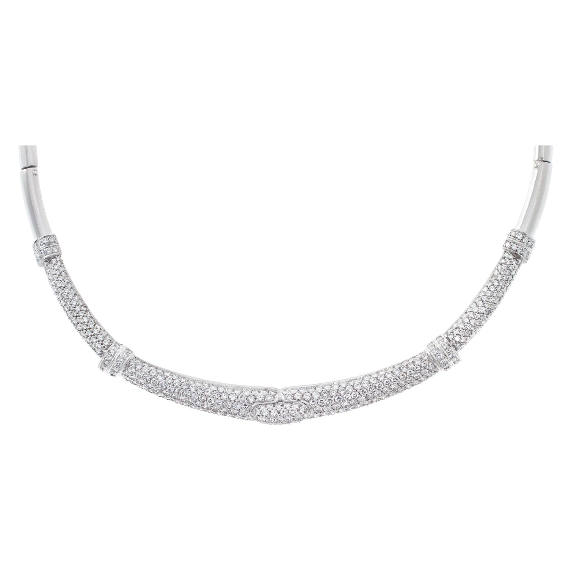 Fabulous diamond necklace in platinum In Excellent Condition For Sale In Surfside, FL