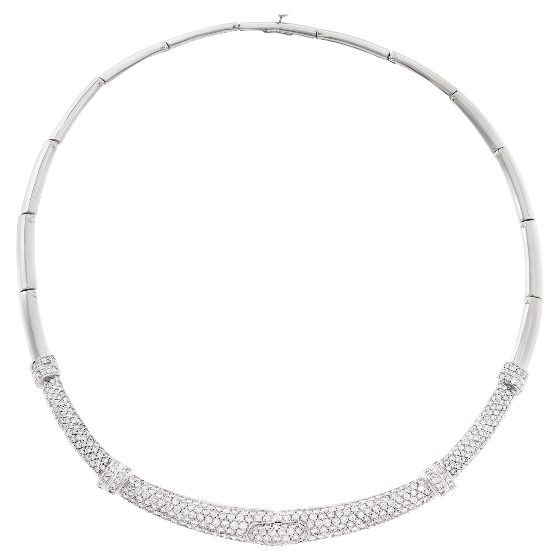 Fabulous diamond necklace in platinum For Sale