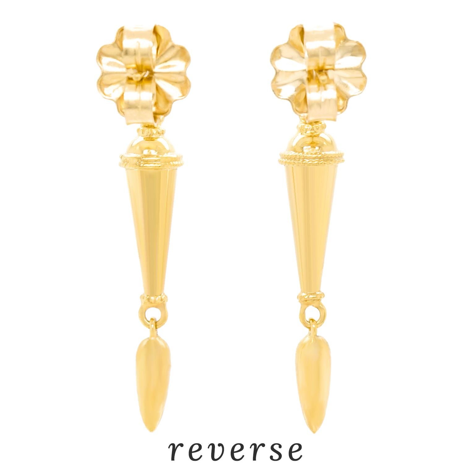 Fabulous Diamond-Set Gold Earrings with Antique Dangles 1