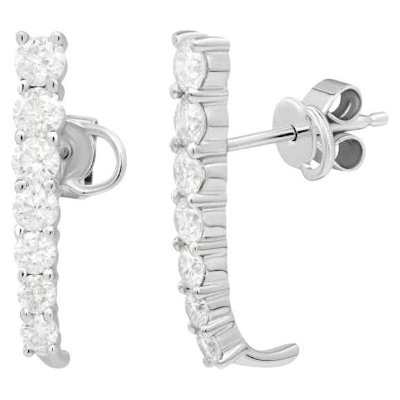 Fabulous Diamond White 18K Gold Earrings for Her For Sale