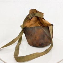 Fabulous Distress US Gov Military Money Tote Bag Leather Canvas with Olive Belt