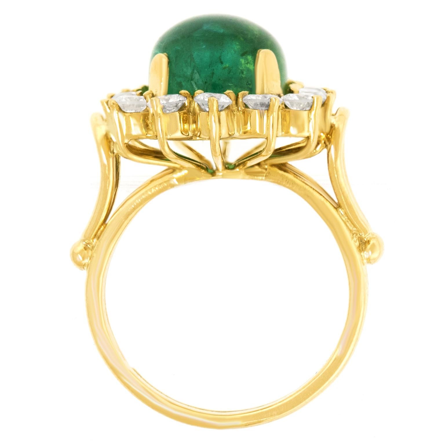 Fabulous Emerald and Diamond Ring 18k 5