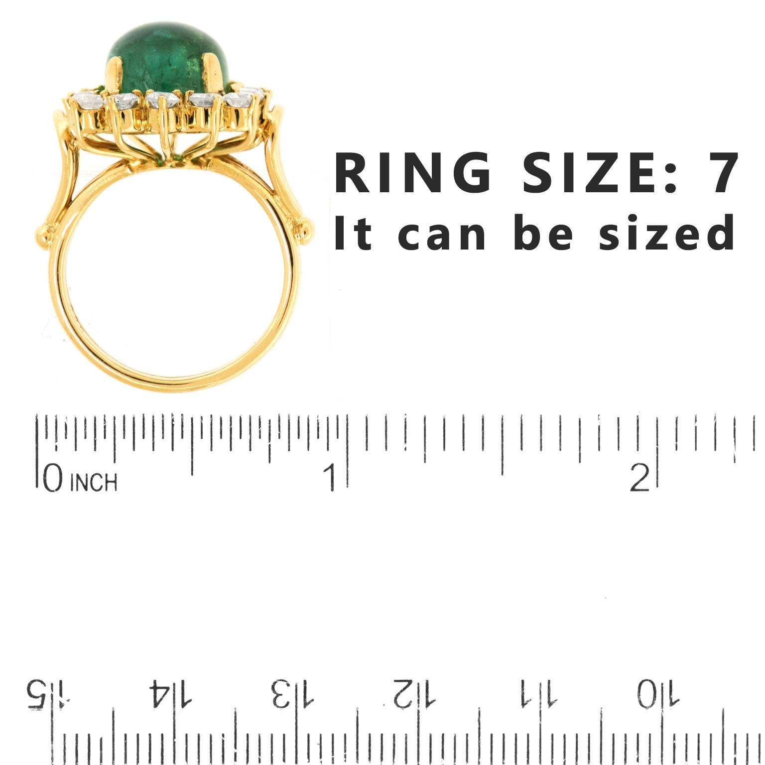 Fabulous Emerald and Diamond Ring 18k 1