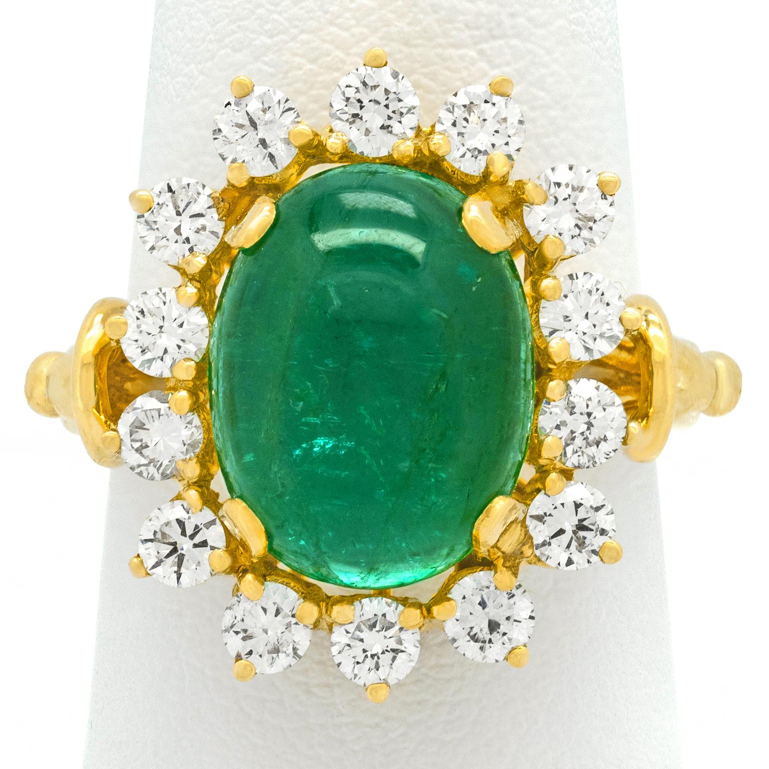 Fabulous Emerald and Diamond Ring 18k 4