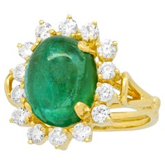 Fabelhafter Smaragd- und Diamantring 18k