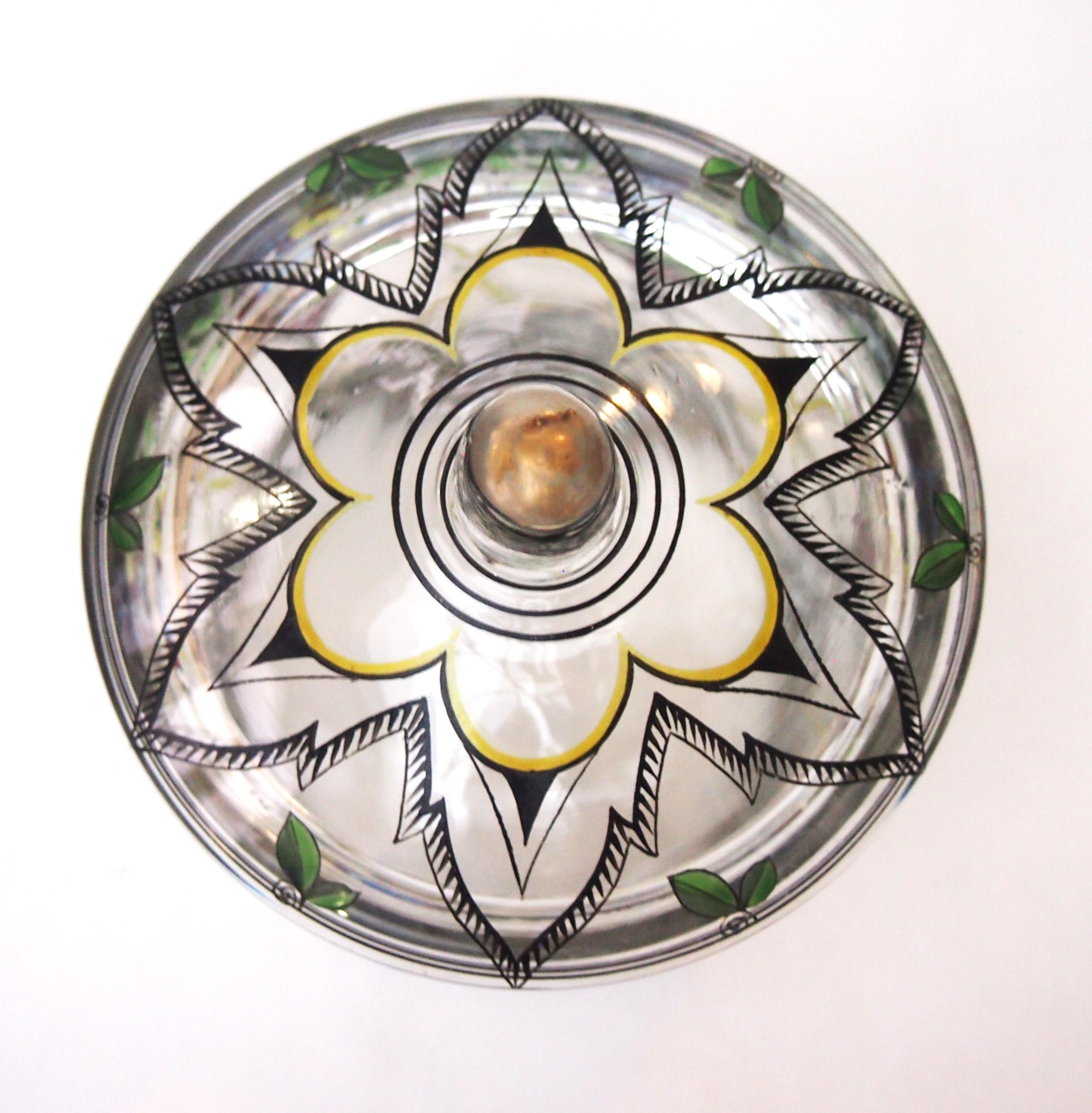Fabulous Enamelled Box and Cover from Fachschule Haida Glass School For Sale 2