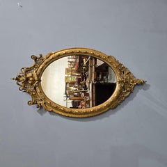 Fabulous English Gilt Oval Mirror