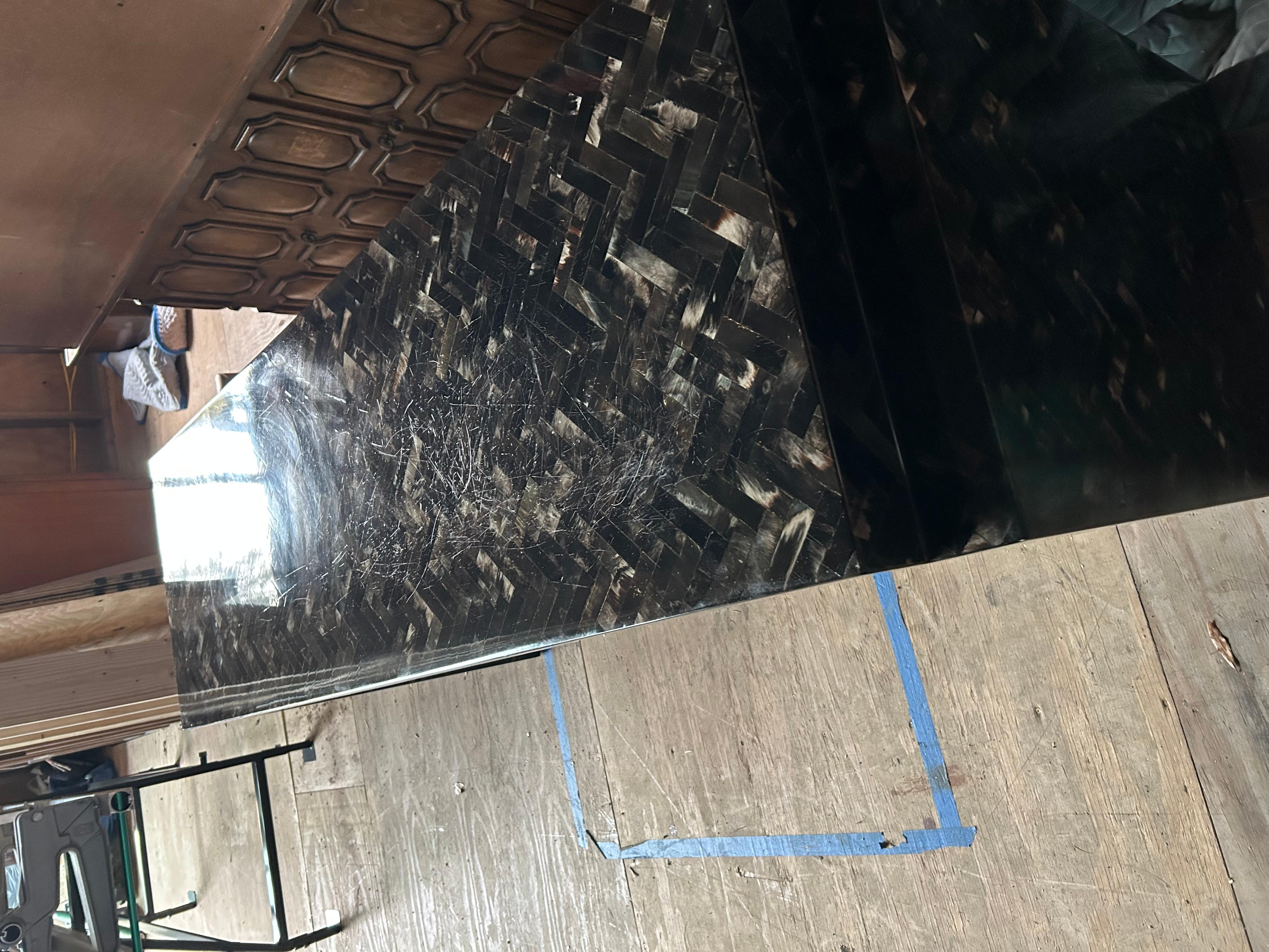 Fabulous Enrique Garcel Tessellated Horn XL Console Table Mid-Century For Sale 4