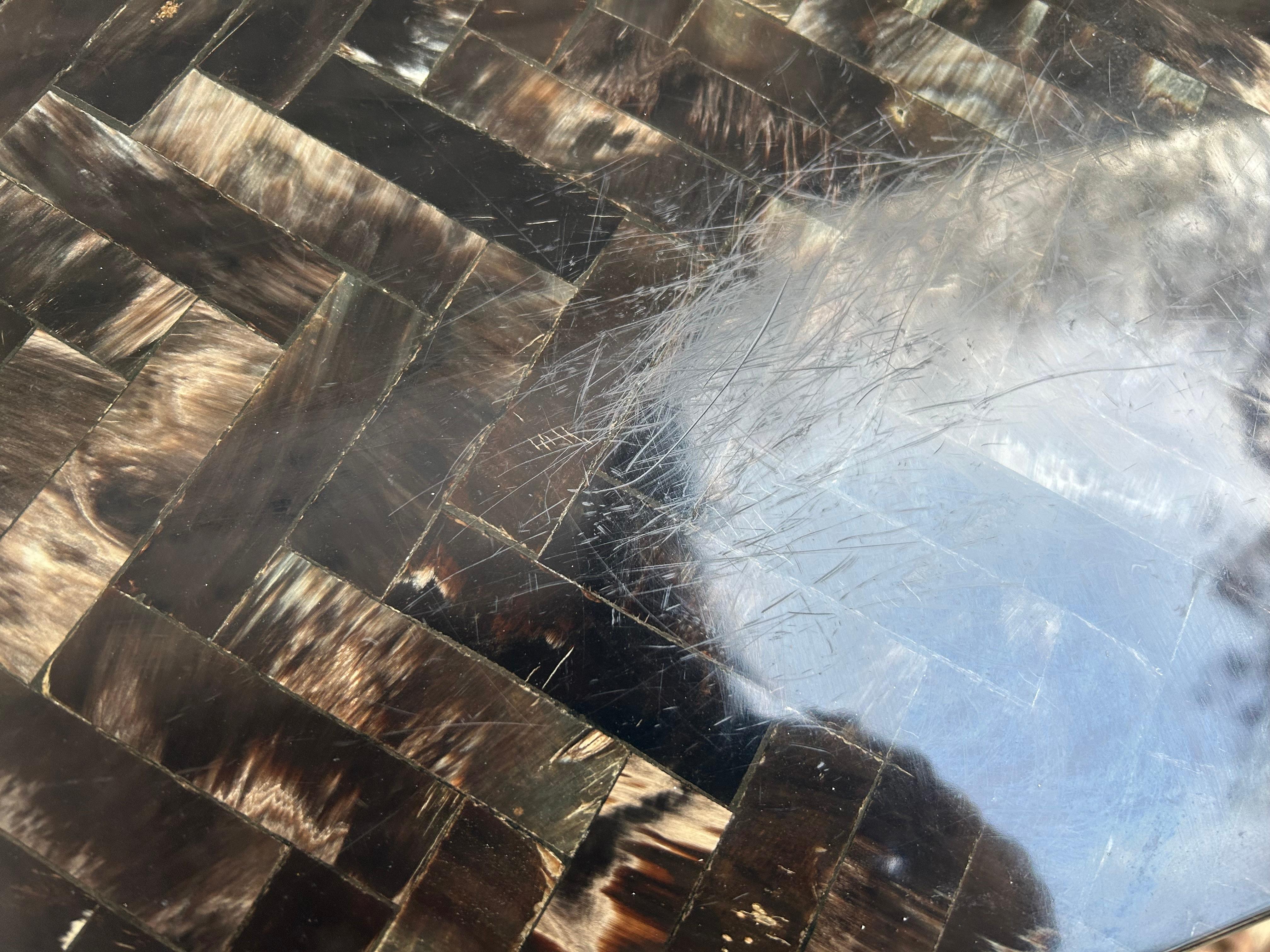 Fabulous Enrique Garcel Tessellated Horn XL Console Table Mid-Century For Sale 2