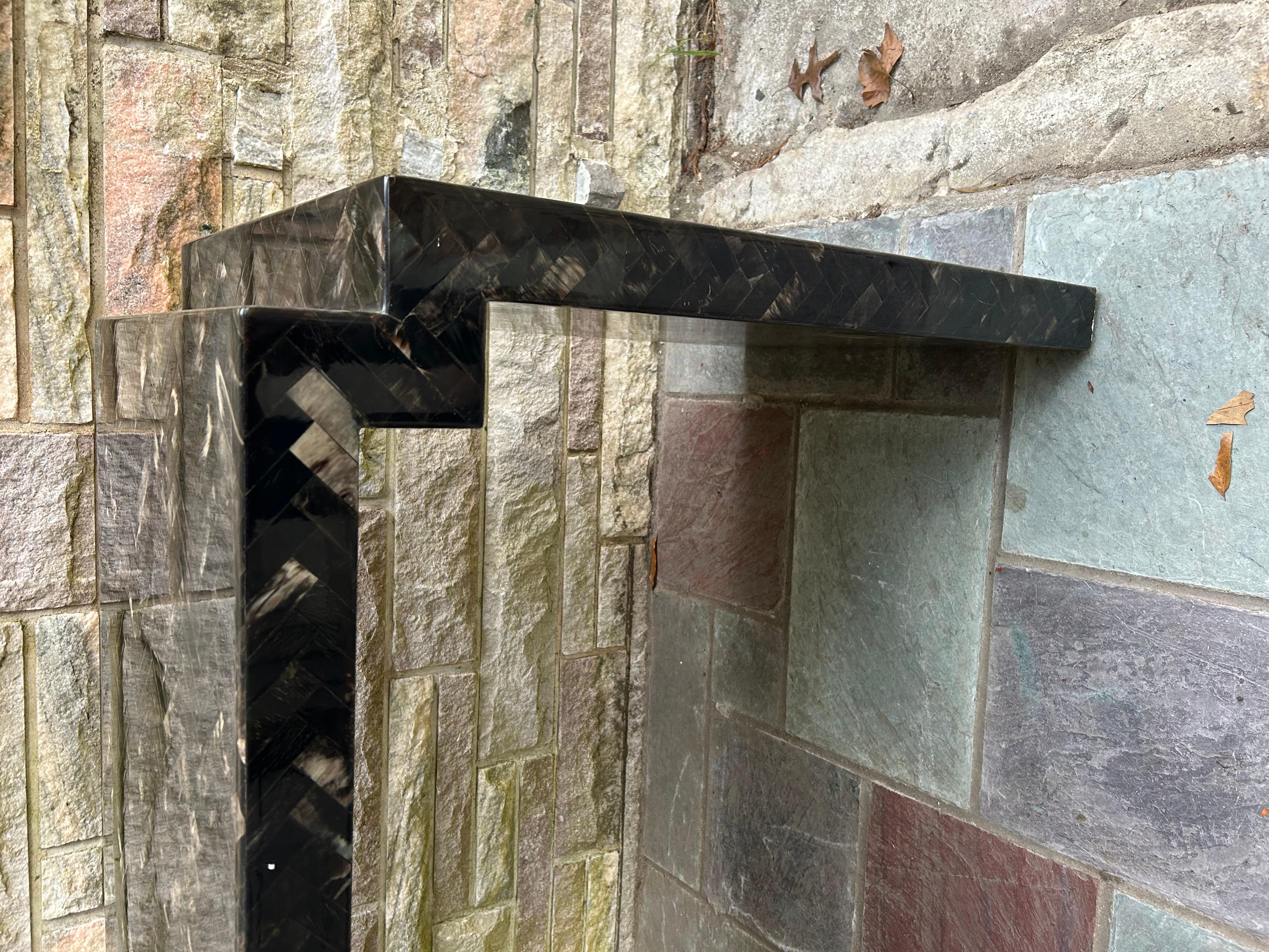 Fabulous Enrique Garcel Tessellated Horn XL Console Table Mid-Century For Sale 3