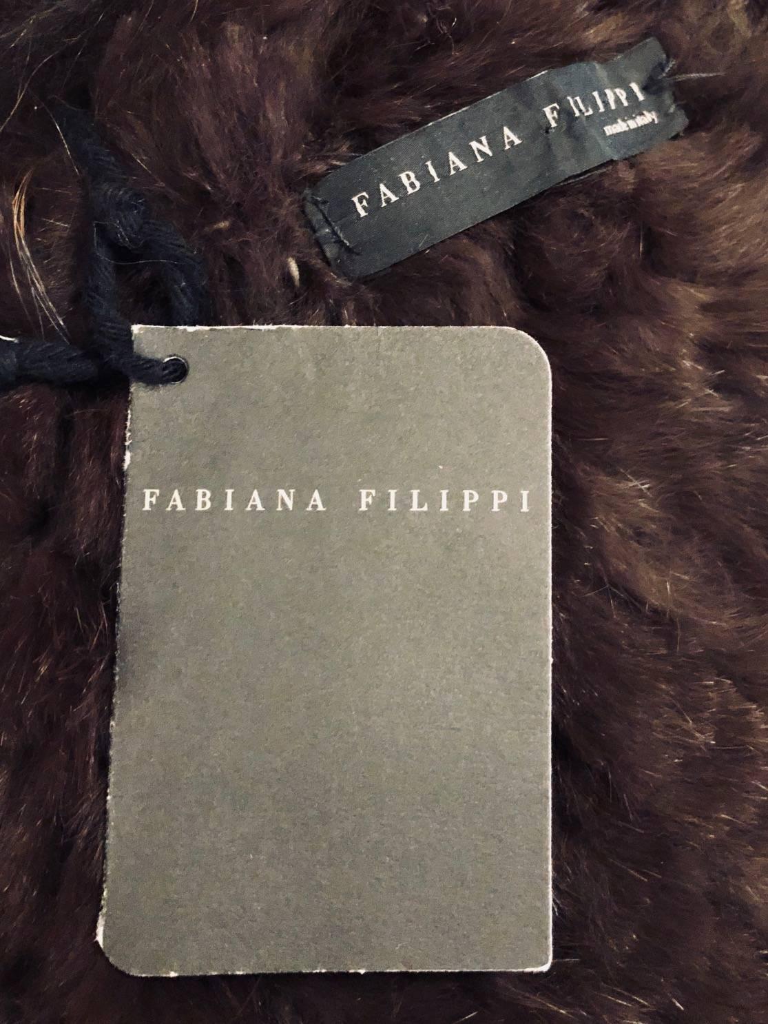 Fabulous Fabiana Filippi Brown Fox Vest  For Sale 1