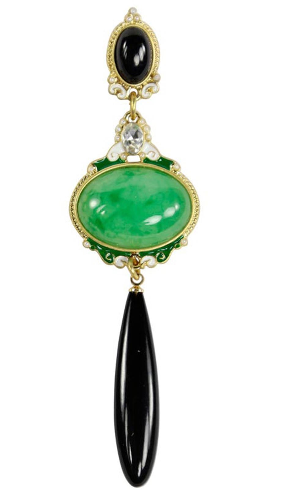 faux jade earrings