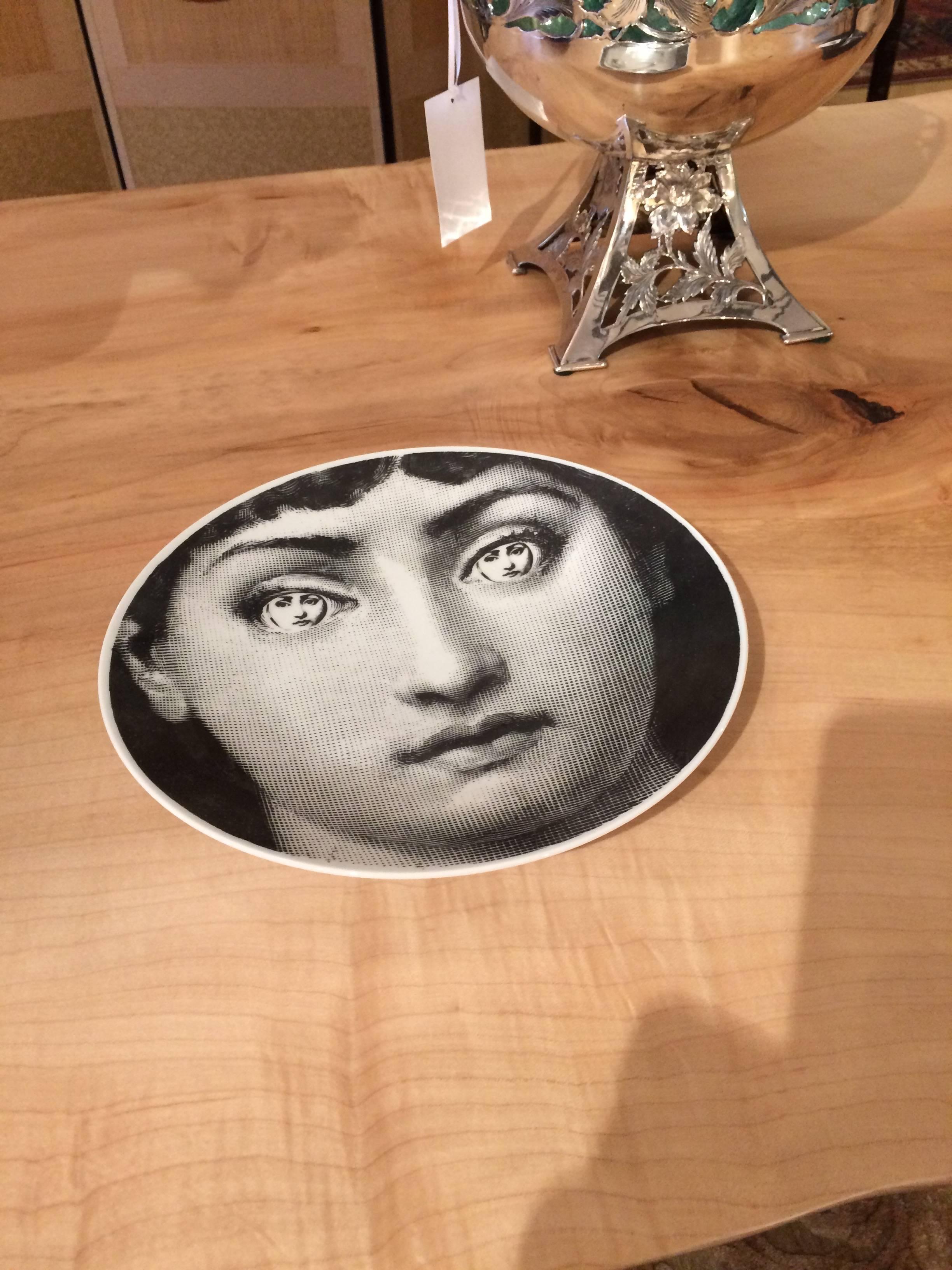 Late 20th Century Fabulous Fornasetti Collector's Item Plate
