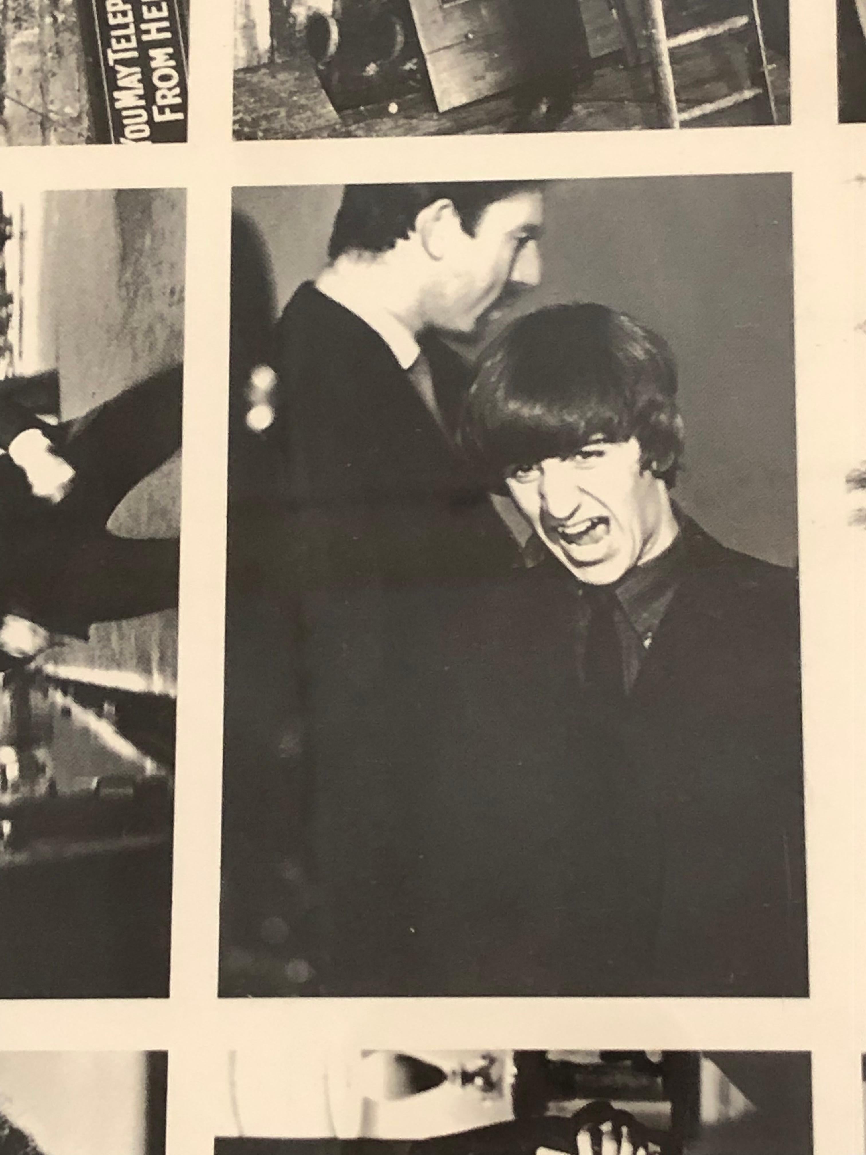 Fabulous Framed Art of Topps Uncut Black and White Beatles Cards 1