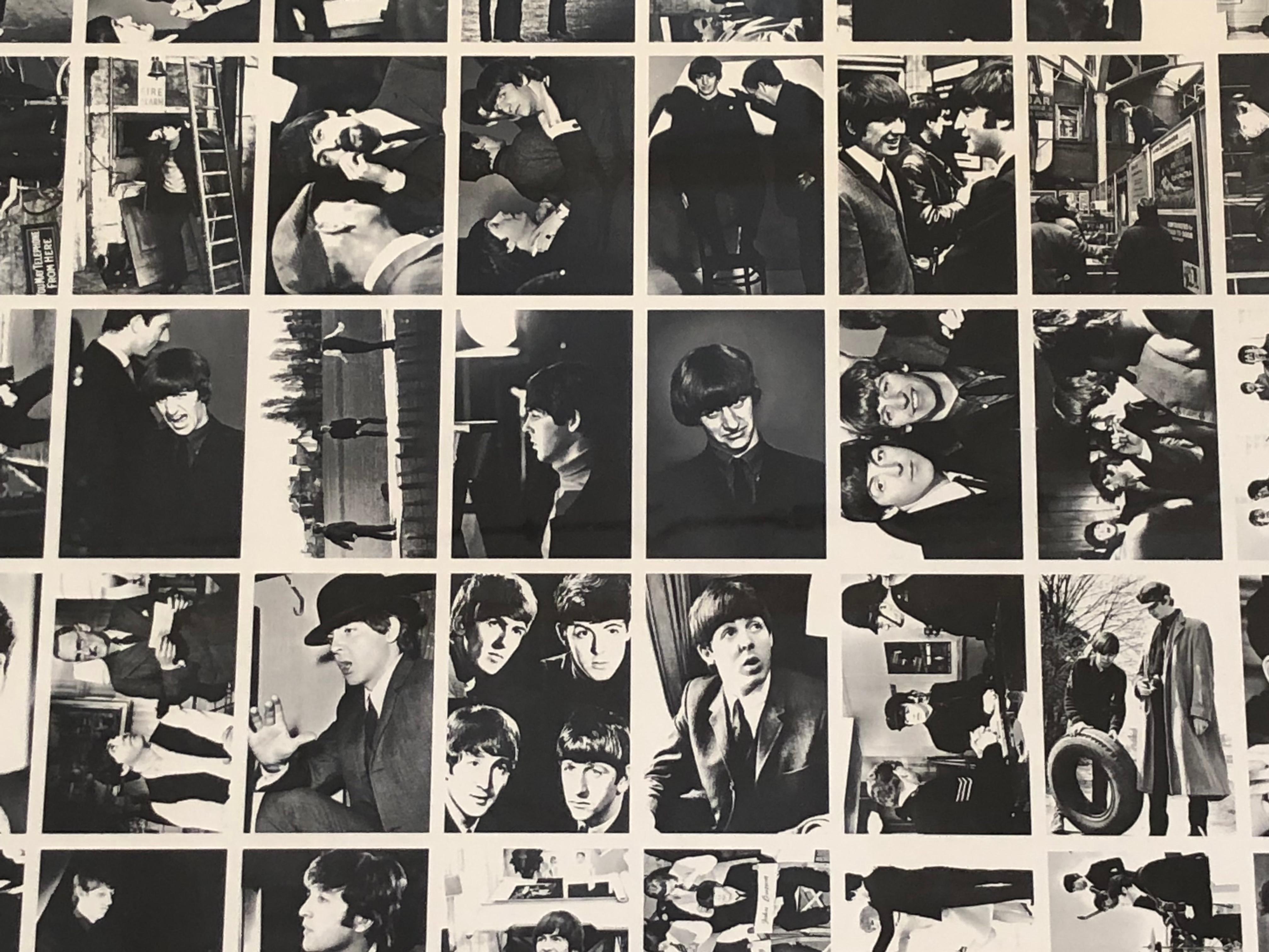 Fabulous Framed Art of Topps Uncut Black and White Beatles Cards For Sale 2