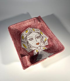 Fabulous Fratelli Fanciullacci Bella Donna Textured Italian Ceramic Tray