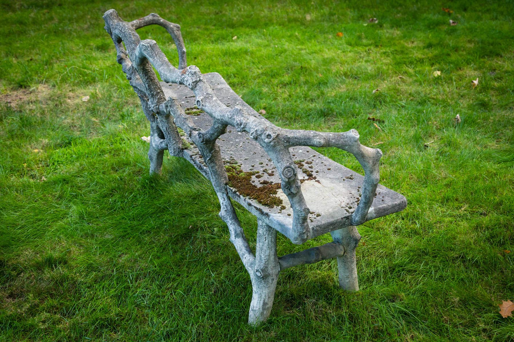 Fabulous French Faux Bois Bench For Sale 4