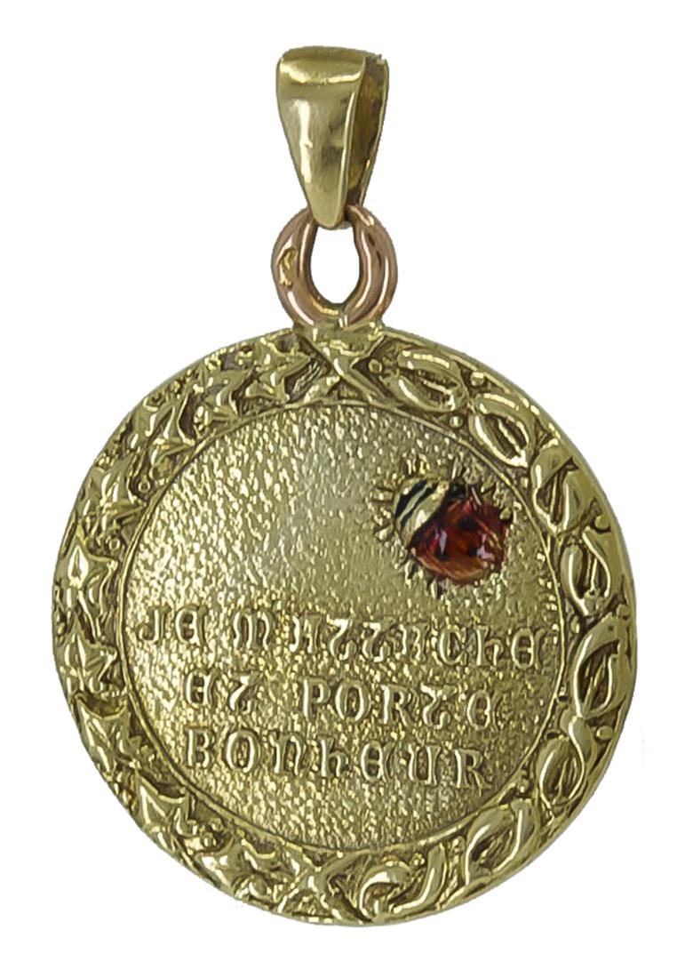 Art Nouveau Fabulous French Gold Enamel Ladybug Luck/Happiness Charm