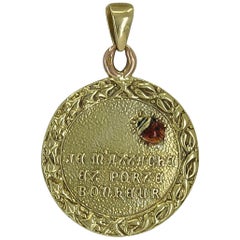 Fabulous French Gold Enamel Ladybug Luck/Happiness Charm